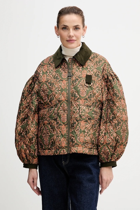 Barbour kurtka x Farm Rio kolor multicolor przejściowa oversize LQU1869 - zdjęcie produktu nr 1