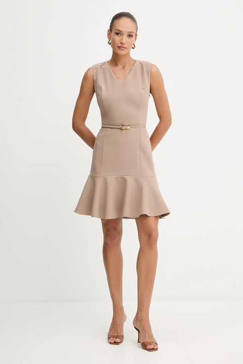 Marciano Guess sukienka DALIA kolor beżowy mini rozkloszowana 5BGK17 7046A - zdjęcie produktu nr 2