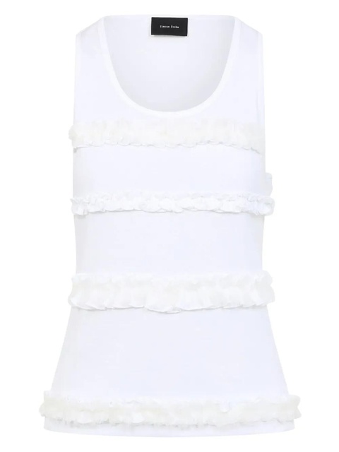 Simone Rocha ruffled top - White - zdjęcie produktu nr 1