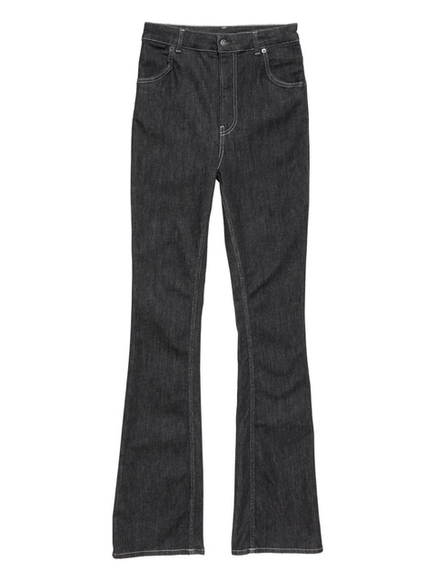 Acne Studios bow-detail flared trousers - Black - zdjęcie produktu nr 1