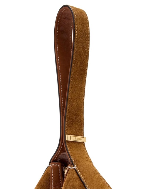 STAUD suede zip-top satchel - Brown - zdjęcie produktu nr 2