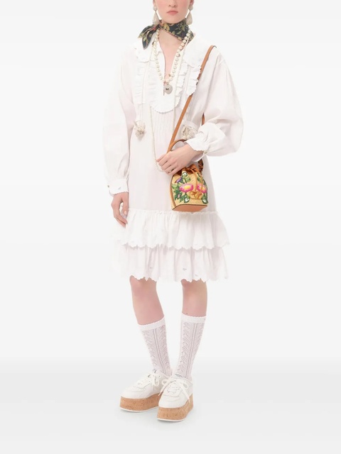 Valentino Garavani mini VLogo Signature embroidered bucket bag - Neutrals - zdjęcie produktu nr 2