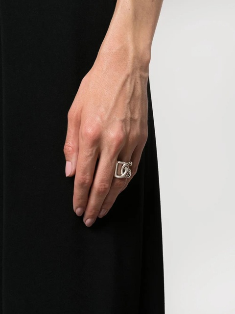 Dolce & Gabbana logo-plaque engraved ring - Silver - zdjęcie produktu nr 1