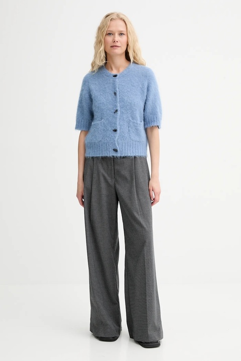 MUNTHE spodnie LUPON damskie kolor szary szerokie high waist 253142525309 - zdjęcie produktu nr 2