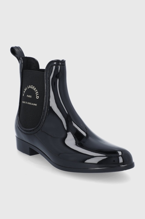 Karl Lagerfeld Kalosze KL94770.V0G damskie kolor czarny - zdjęcie produktu nr 2