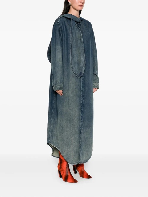 Diesel tie-neck denim maxi dress - Blue - zdjęcie produktu nr 2