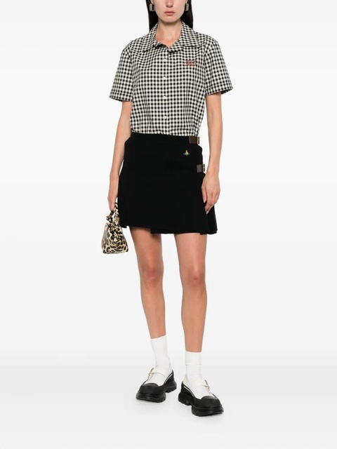 Vivienne Westwood belted pleated mini skirt - Black - zdjęcie produktu nr 1
