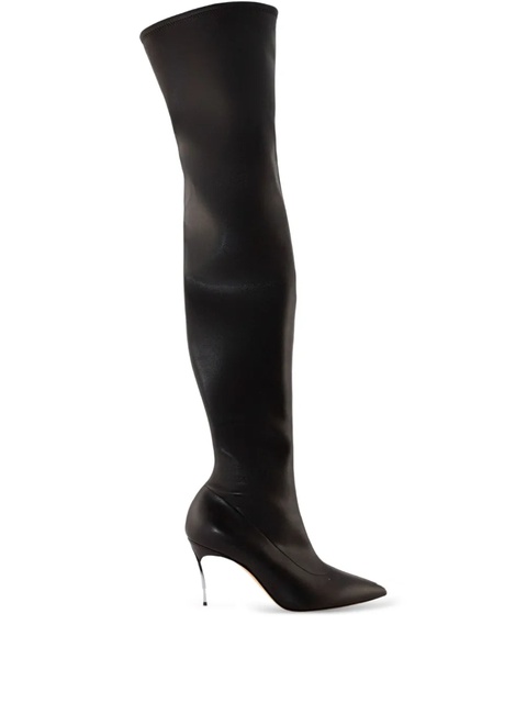 Casadei 80mm pointed-toe stiletto boots - Black - zdjęcie produktu nr 1