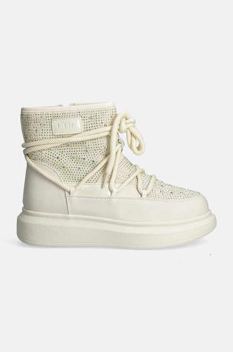 GOE śniegowce kolor beżowy OO2N4301 WHITE - zdjęcie produktu nr 1