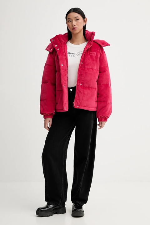 Tommy Jeans longsleeve bawełniany kolor beżowy DW0DW21844 - zdjęcie produktu nr 2