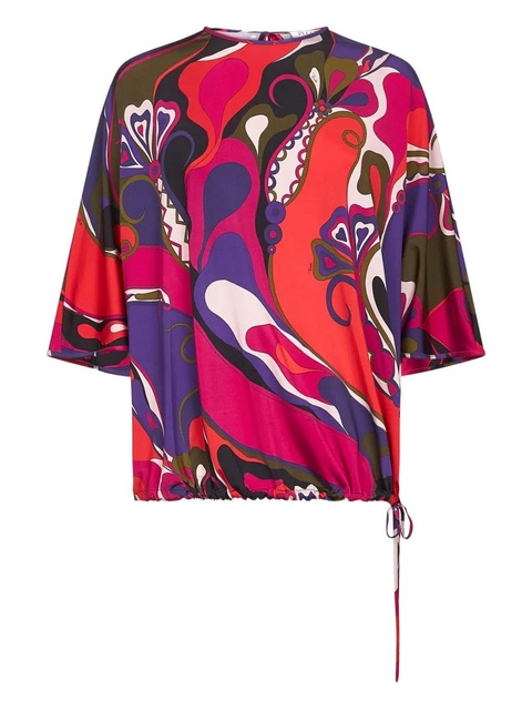 PUCCI Orchidee-print drawstring top - Pink - zdjęcie produktu nr 1