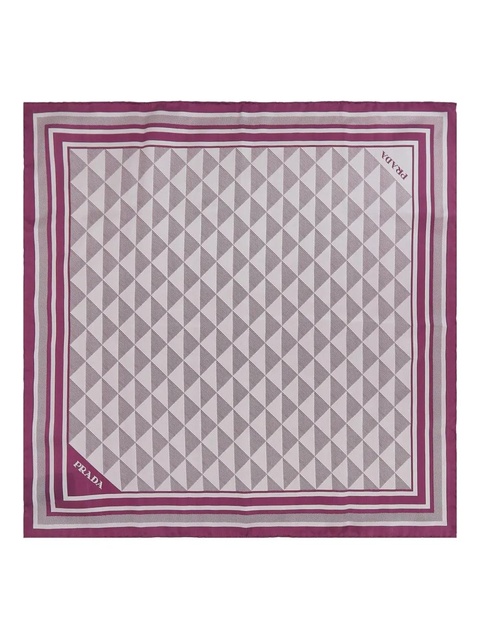 Prada triangle-geometric scarf - Pink - zdjęcie produktu nr 1