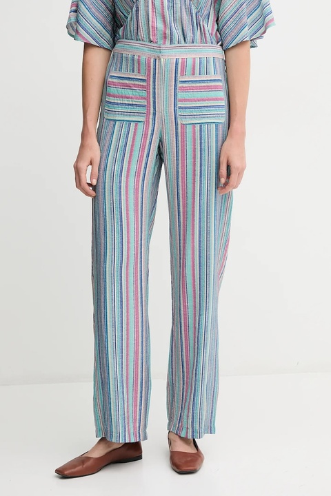 Hoss Intropia spodnie damskie kolor turkusowy proste high waist 6549017 - zdjęcie produktu nr 1