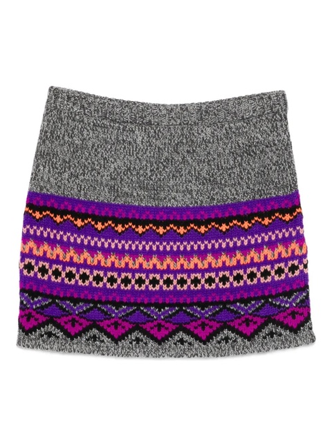 Anna Sui geometric-pattern mini skirt - Grey - zdjęcie produktu nr 1