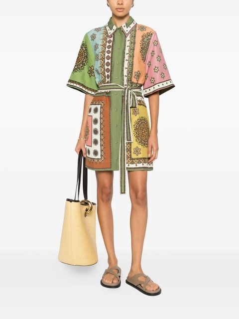 ALEMAIS Contina printed mini dress - Green - zdjęcie produktu nr 1