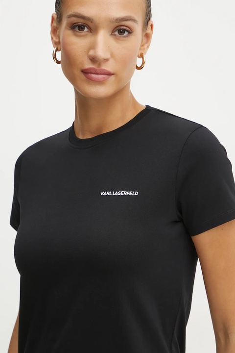 Karl Lagerfeld t-shirt bawełniany damski kolor czarny A1W17019 - zdjęcie produktu nr 1