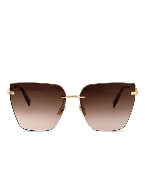 Bvlgari metal geometric sunglasses - Brown - zdjęcie produktu nr 1