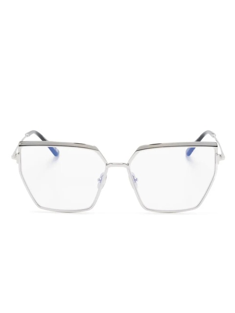TOM FORD Eyewear geometric-frame glasses - Silver - zdjęcie produktu nr 1