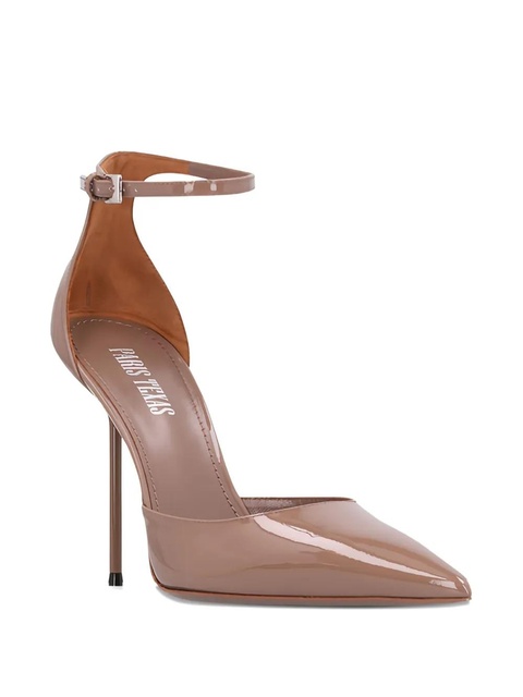 Paris Texas 105mm Lidia ankle-strap patent-leather pumps - Neutrals - zdjęcie produktu nr 2