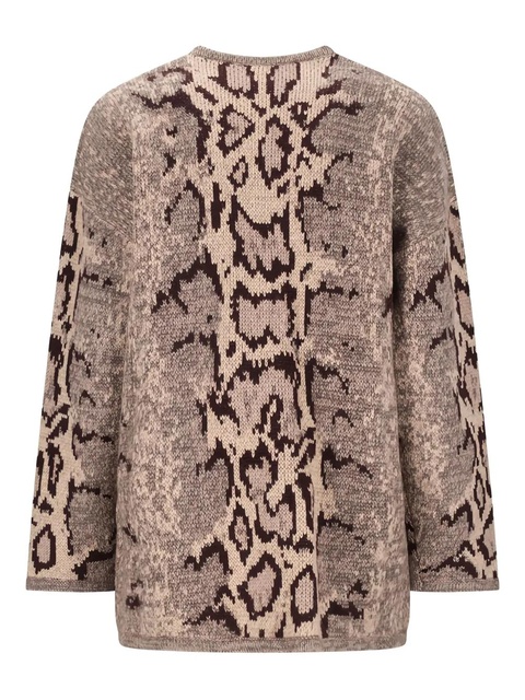 Valentino Garavani animalier-print buttoned cardigan - Neutrals - zdjęcie produktu nr 1