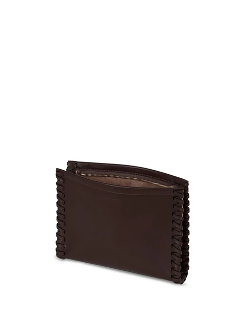 ETRO medium braided leather clutch bag - Brown - zdjęcie produktu nr 2