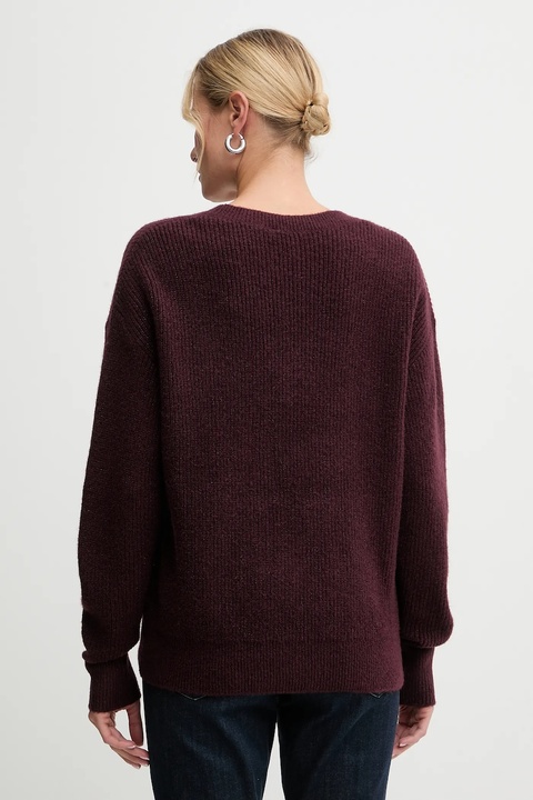 Morgan sweter z domieszką wełny damski kolor bordowy lekki MSTAR - zdjęcie produktu nr 2