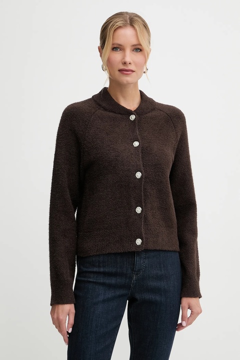 Morgan kardigan damski kolor brązowy MPACK - zdjęcie produktu nr 1