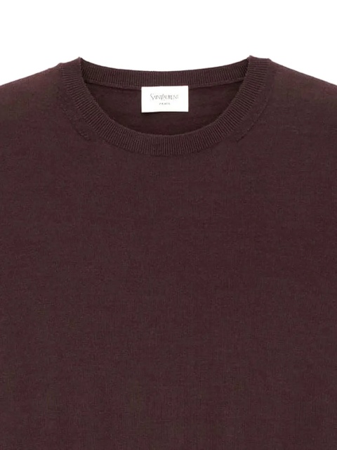 Saint Laurent short-sleeve crew-neck T-shirt - Brown - zdjęcie produktu nr 2