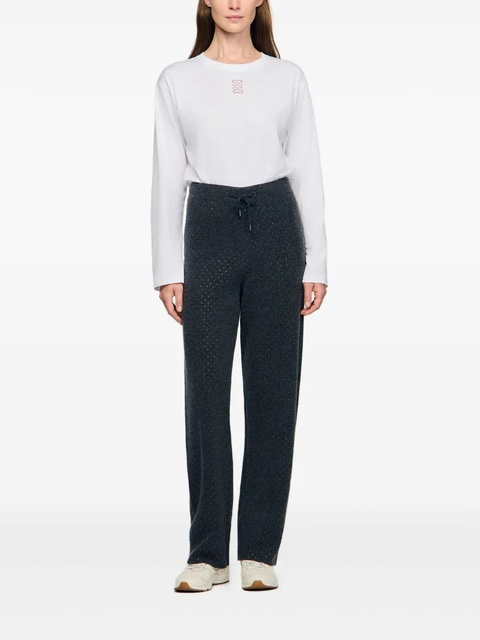 SANDRO rhinestone pintuck trousers - Grey - zdjęcie produktu nr 1