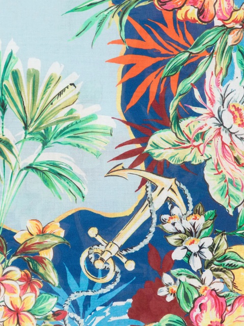 Maje floral-print scarf - Blue - zdjęcie produktu nr 2