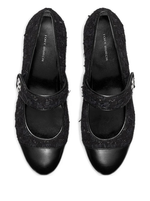 Tory Burch tweed cap-toe ballet flats - Blue - zdjęcie produktu nr 2