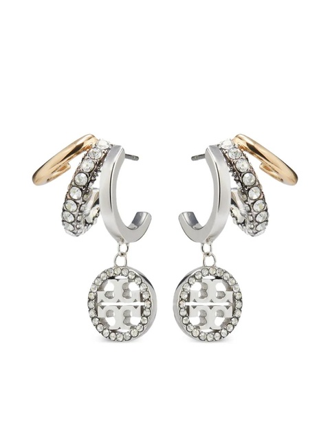 Tory Burch pave triple hoop earrings - White - zdjęcie produktu nr 2
