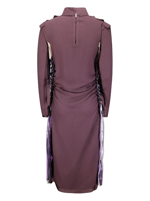 Maison Margiela ruffled-dropped midi dress - Purple - zdjęcie produktu nr 1