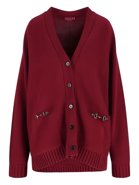 Gucci button-fastening pocket cardigan - Red - zdjęcie produktu nr 1
