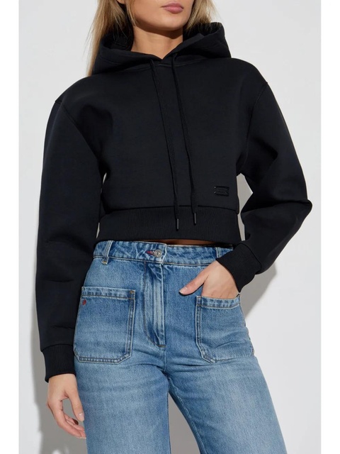Victoria Beckham cropped hoodie - Black - zdjęcie produktu nr 1