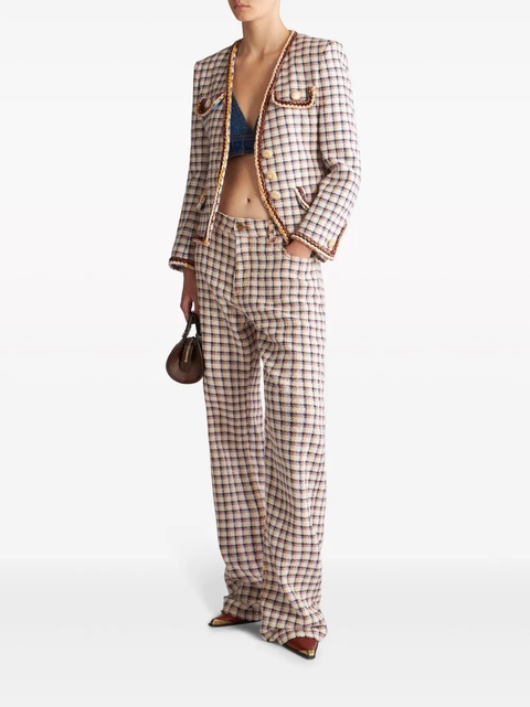 ETRO check-jacquard cotton-blend jacket - White - zdjęcie produktu nr 1