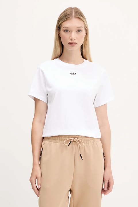 adidas Originals t-shirt bawełniany Adibreak damski kolor biały JV7207 - zdjęcie produktu nr 1