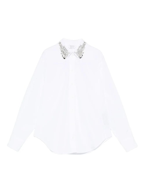 Alexander McQueen embellished-collar shirt - White - zdjęcie produktu nr 1
