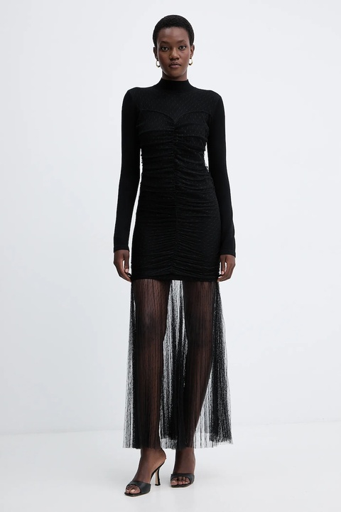 Twinset sukienka kolor czarny maxi rozkloszowana 252TT3262 - zdjęcie produktu nr 1