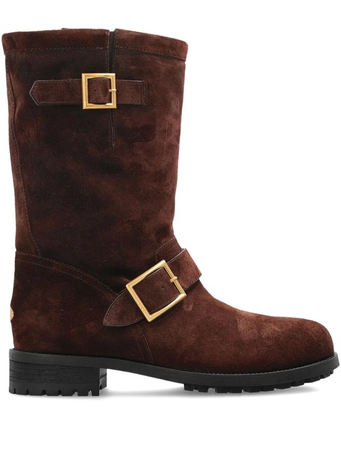 Jimmy Choo buckle mid biker boots - Brown - zdjęcie produktu nr 1