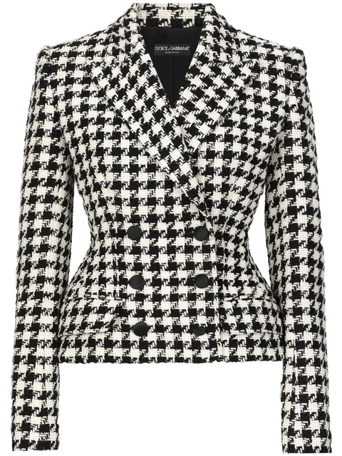 Dolce & Gabbana double breasted check blazer - Black - zdjęcie produktu nr 1