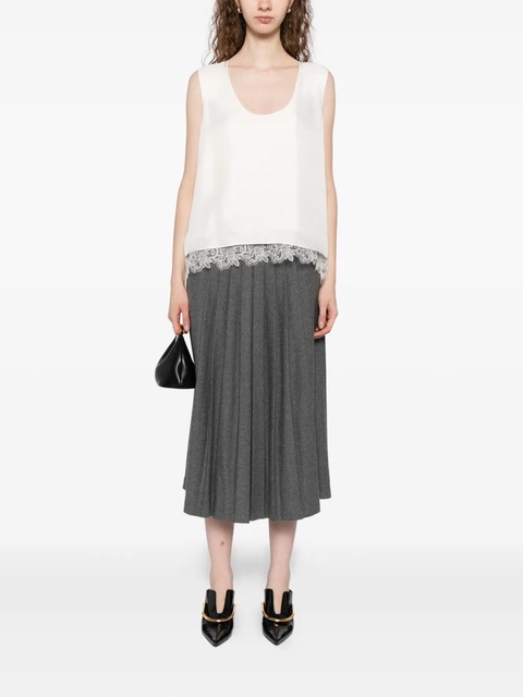 Róhe lace-trimmed silk top - White - zdjęcie produktu nr 1