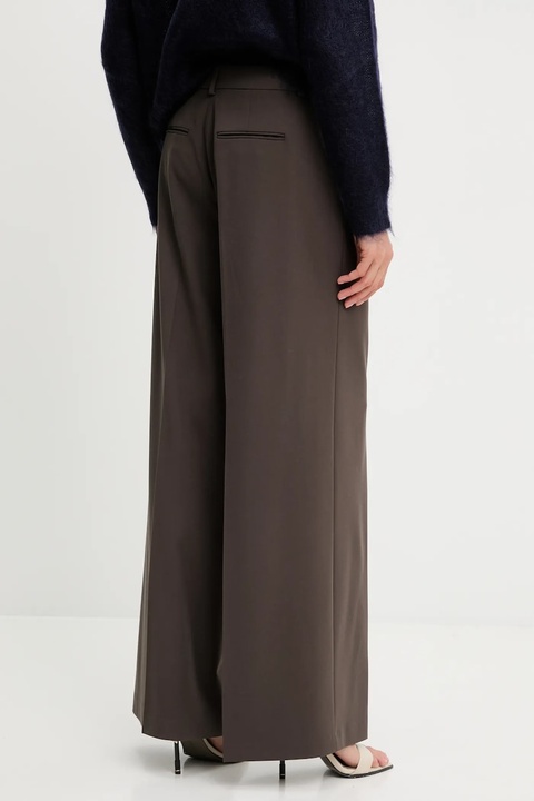 Blugirl Blumarine spodnie damskie kolor brązowy szerokie high waist RF5090.T5771 - zdjęcie produktu nr 2