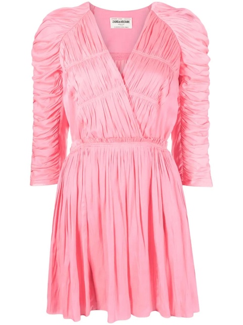 Zadig&Voltaire Realine gathered satin-finish minidress - Pink - zdjęcie produktu nr 1