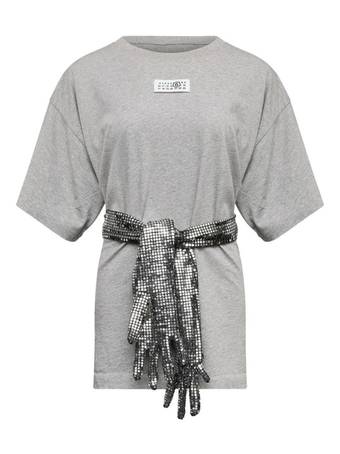 MM6 Maison Margiela roundneck label T-shirt - Grey - zdjęcie produktu nr 1