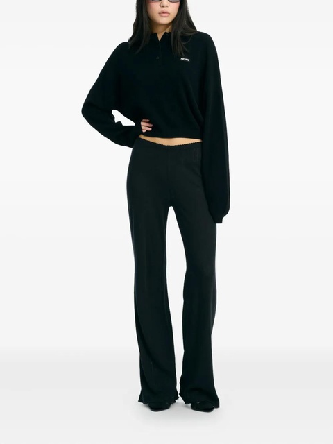 ROTATE BIRGER CHRISTENSEN long-sleeve polo shirt - Black - zdjęcie produktu nr 1