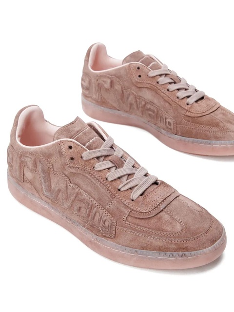 Alexander Wang Lex logo-embossed suede sneakers - Pink - zdjęcie produktu nr 1