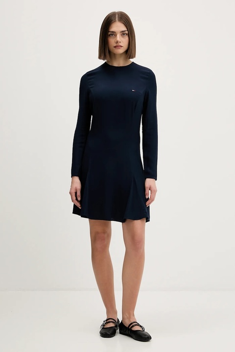 Tommy Jeans sukienka kolor granatowy mini rozkloszowana DW0DW21916 - zdjęcie produktu nr 2