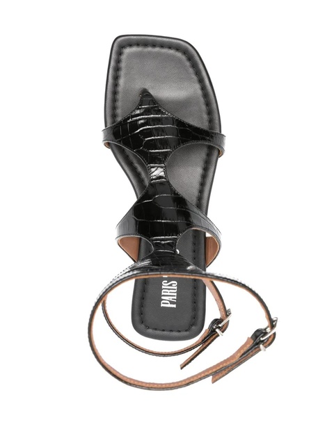 Paris Texas crocodile-effect flat sandals - Black - zdjęcie produktu nr 2