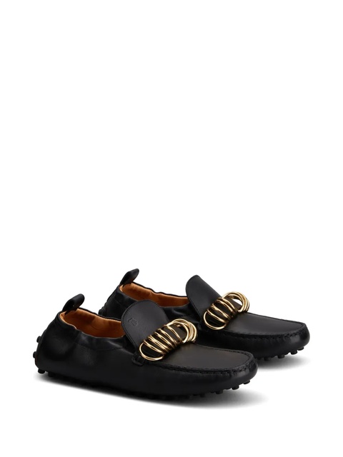 Tod's ring-embellished loafers - Black - zdjęcie produktu nr 2